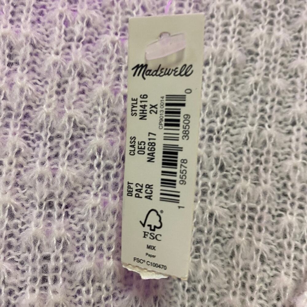 Madewell Plus Mayfair Sweater Cardigan, Antique Cream, 2XL XXL - Picture 2 of 3